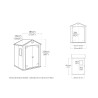 Abri de jardin 185x152x226 cm en résine PVC Manor 6x5 Keter 