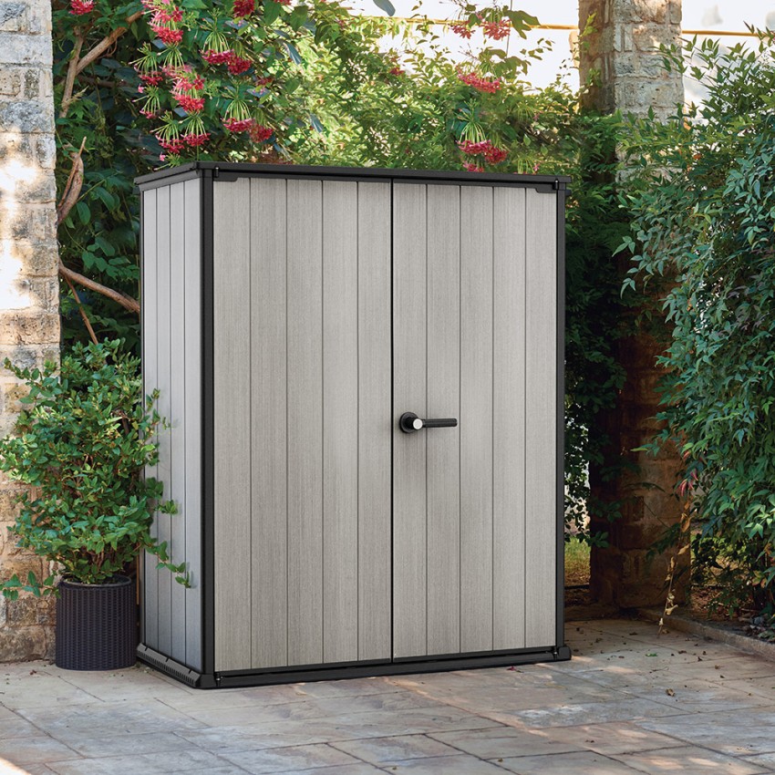 Keter High Store+ Tuinkast met 2 Planken K246241 voor Buiten Gereedschap Aanbieding Keter High Store+ Tuinkast met 2 Planken K246241 voor Buiten Gereedschap Aanbieding