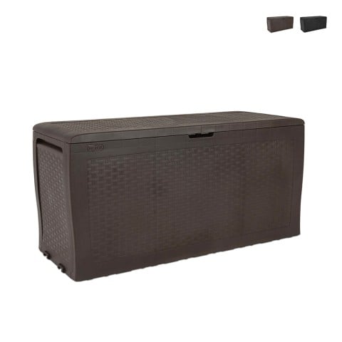 Coffre de jardin en rotin avec roues Samoa Keter Promotion