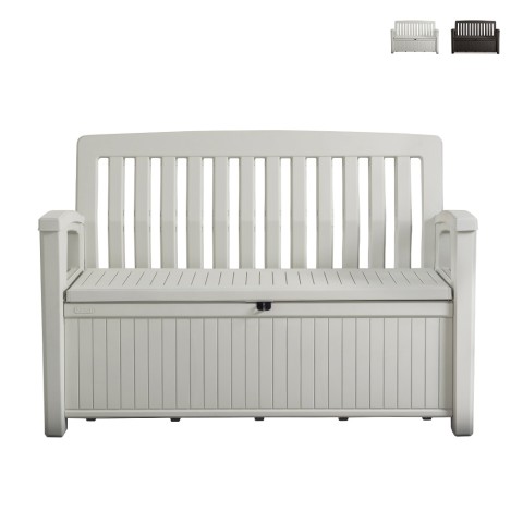 Banc de jardin avec coffre de rangement extérieur Patio Keter Promotion