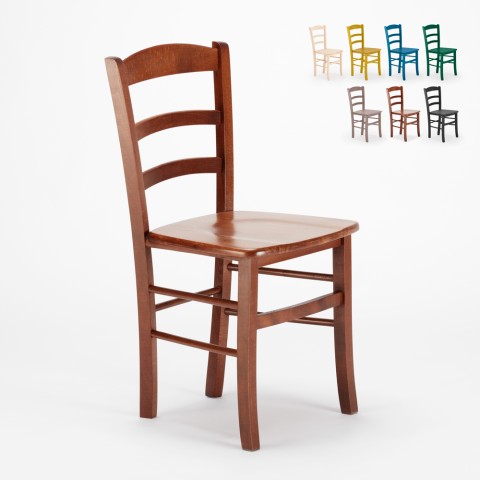 Klassieke houten stoel Paesana Wood Aanbieding