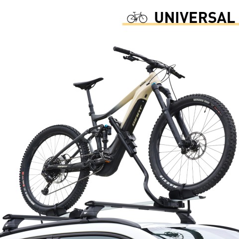 Porte-vélos universel en acier avec dispositif antivol Barres de toit pour voiture Pesio Promotion