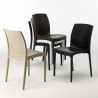 Vierkante salontafel wit 90x90 cm met stalen onderstel en 4 gekleurde stoelen Boheme Love Prijs