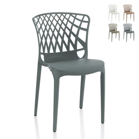 Chaise empilable de jardin de restaurant en plein air de cuisine de salle à manger moderne Arko