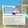 Aire de jeux extérieure pour enfants toboggan double balançoire et mur d'escalade Funny-3 DS Catalogue