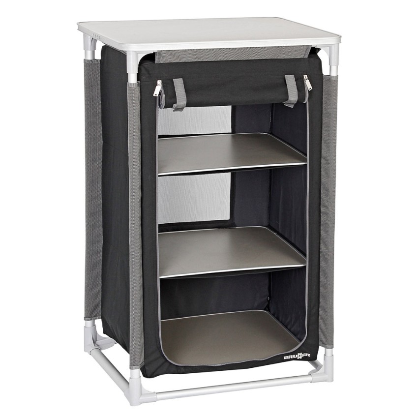 Opvouwbare Campingkast 3 Planken Multifunctioneel Azabache LS Brunner Aanbieding Opvouwbare Campingkast 3 Planken Multifunctioneel Azabache LS Brunner Aanbieding