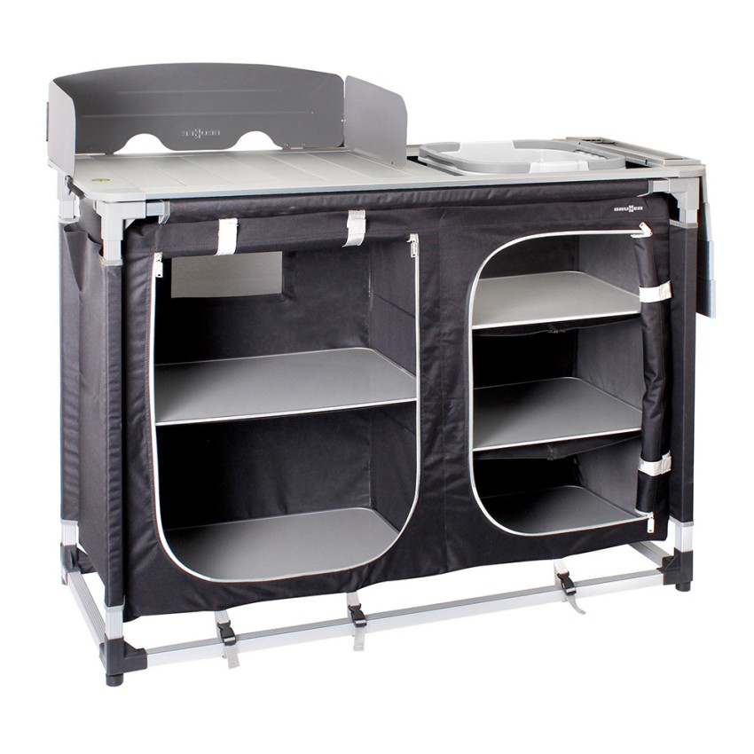 Kitchenette de camping avec évier et étagères Azabache CTW Square HWT Brunner Promotion