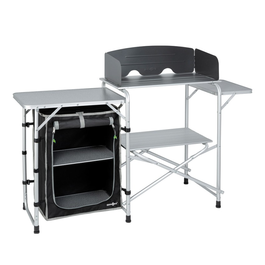 Meuble de cuisine pliable en aluminium Snack Easy Black Brunner Promotion
