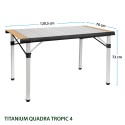 Opvouwbare kampeertafel 120,5x70 aluminium hout Quadra Tropic 4 Brunner Keuze