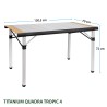 Opvouwbare kampeertafel 120,5x70 aluminium hout Quadra Tropic 4 Brunner Keuze