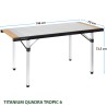 Opvouwbare campingtafel aluminium blad hout 146x70 Quadra Tropic 6 Brunner Keuze