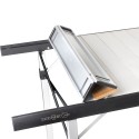 Opvouwbare campingtafel aluminium blad hout 146x70 Quadra Tropic 6 Brunner Verkoop