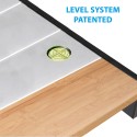 Opvouwbare campingtafel aluminium blad hout 146x70 Quadra Tropic 6 Brunner Voorraad