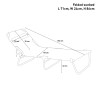 Set van 2 opvouwbare aluminium strand- of tuinligbedden Mauritius 