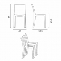 Witte vierkante salontafel 90x90 cm met 4 gekleurde stoelen Bistrot Love 