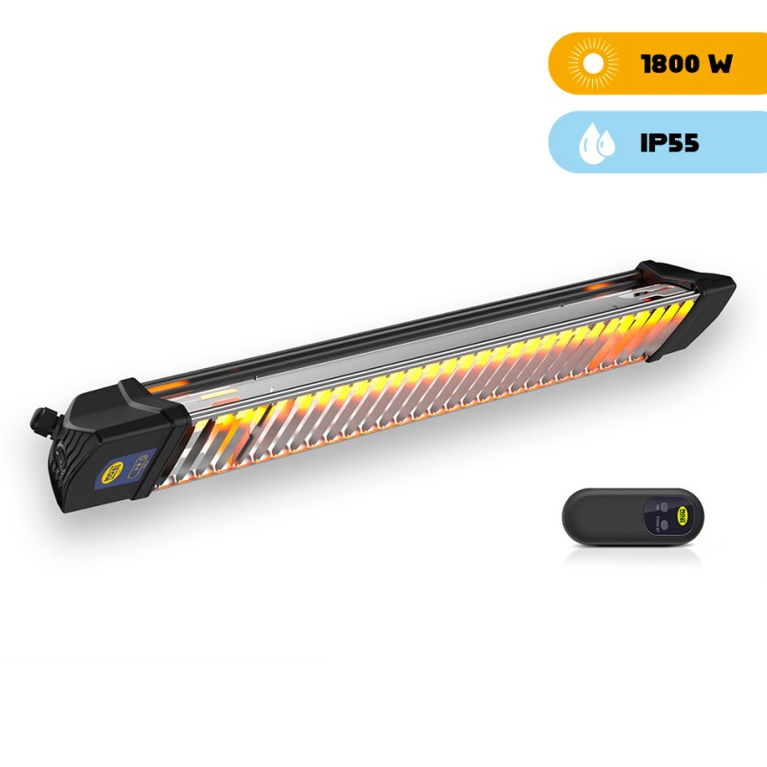 Chauffage infrarouge intérieur/extérieur Télécommande Iris 1800W Vente Chauffage infrarouge intérieur/extérieur Télécommande Iris 1800W Vente