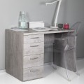 Bureau moderne 4 tiroirs télétravail gris KimDesk GS Promotion