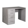 Bureau moderne 4 tiroirs télétravail gris KimDesk GS Offre