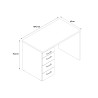 Bureau moderne 4 tiroirs télétravail gris KimDesk GS Réductions