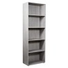 Haute bibliothèque de bureau grise 5 compartiments étagères réglables Kbook 5GS Offre
