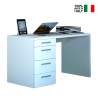 Bureau moderne blanc 4 tiroirs office télétravail 110X60 KimDesk WS Vente