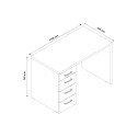 Bureau moderne blanc 4 tiroirs office télétravail 110X60 KimDesk WS Remises