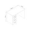 Bureau moderne blanc 4 tiroirs office télétravail 110X60 KimDesk WS Remises
