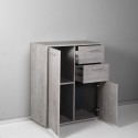 Multifunctionele kast ladekast kantoor woonkamer 2 vakken 2 lades Ruj Catalogus