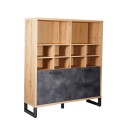 Bibliothèque style industriel avec 1 porte et 2 tiroirs pour salon ou bureau Cratfy Offre