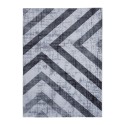 Tapis design géométrique moderne rectangulaire gris noir Double GRI008 Vente