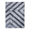 Tapis design géométrique moderne rectangulaire gris noir Double GRI008 Vente