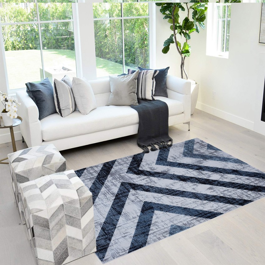 Rechthoekig vloerkleed woonkamer geometrisch design kortpolig Double BLU004 Aanbieding Rechthoekig vloerkleed woonkamer geometrisch design kortpolig Double BLU004 Aanbieding