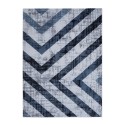 Rechthoekig vloerkleed woonkamer geometrisch design kortpolig Double BLU004 Verkoop