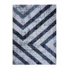 Rechthoekig vloerkleed woonkamer geometrisch design kortpolig Double BLU004 Verkoop