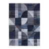 Modern geometrisch rechthoekig vloerkleed blauw grijs Double BLU005 Verkoop