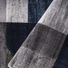 Tapis moderne design géométrique rectangulaire bleu gris Double BLU005 Offre