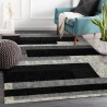 Moderne vloerkleed met geometrisch design, kortpolig, grijs wit zwart GRI224 Aanbieding