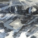 Tapis rectangulaire bleu gris blanc au design moderne et abstrait BLU017 Offre