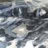 Moderne rechthoekig vloerkleed met abstract ontwerp in blauw, grijs en wit BLU017 Aanbod