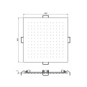Moderne vierkante douchekop 44x44cm inbouw plafond badkamer FRM39115 Korting