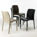 Vierkante zwarte salontafel 90x90 cm met 4 gekleurde stoelen Boheme Passion Prijs