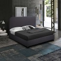 Lit une place et demi 120x190 en tissu avec sommier à lattes Zurich Promotion