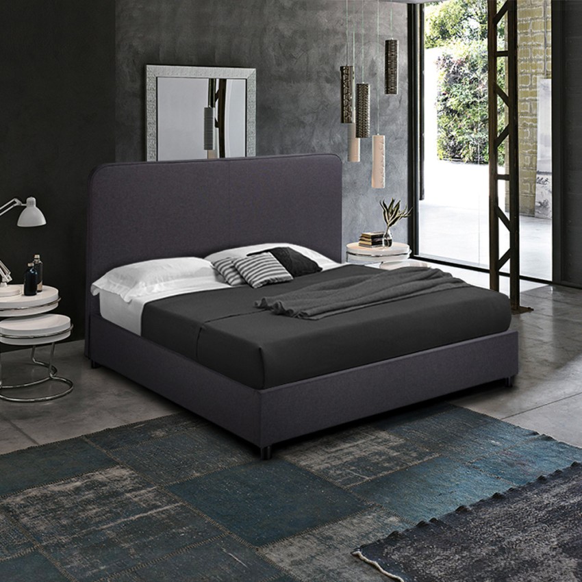 Twijfelaar bed van stof met lattenbodem 120x190 cm Zurich Aanbieding Twijfelaar bed van stof met lattenbodem 120x190 cm Zurich Aanbieding