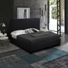 Lit une place et demi 120x190 en tissu avec sommier à lattes Zurich 