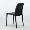 Rechthoekige salontafel wit 150x90 cm met stalen onderstel en 4 gekleurde stoelen Boheme Summerlife 