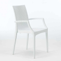 Rechthoekige salontafel wit 150x90 cm met stalen onderstel en 6 gekleurde stoelen Bistrot Arm Summerlife Karakteristieken