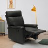 Fauteuil relax inclinable avec repose-pieds en similicuir design Aurora 