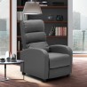 Fauteuil relax inclinable avec repose-pieds en similicuir Alice Dimensions
