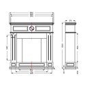 Decoratieve ombouw voor elektrische haard vrijstaande kachel Lipari Sur Model