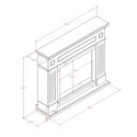 Houten shabby chic ombouw voor elektrische sfeerhaard Pienza Sur Kosten